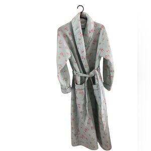 Super cozy BELLINA Fleece Floral Print long Robe